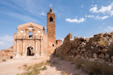 Belchite'nın şehir, Zaragoza, İspanya