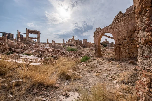 Belchite'nın şehir, Zaragoza, İspanya