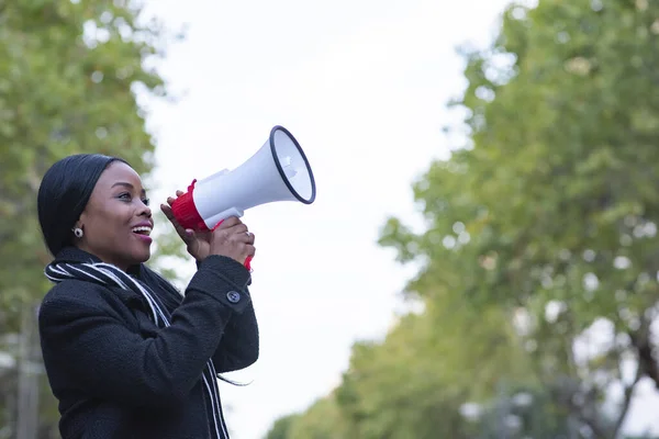 Frauen haben auch eine Stimme in der Welt — Stockfoto