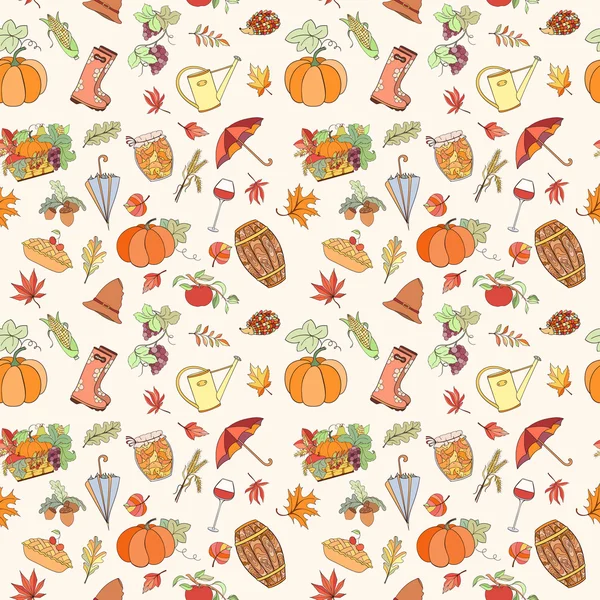 Herfst naadloos patroon — Stockvector