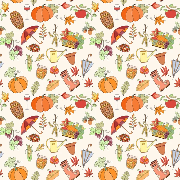 Herfst naadloos patroon — Stockvector