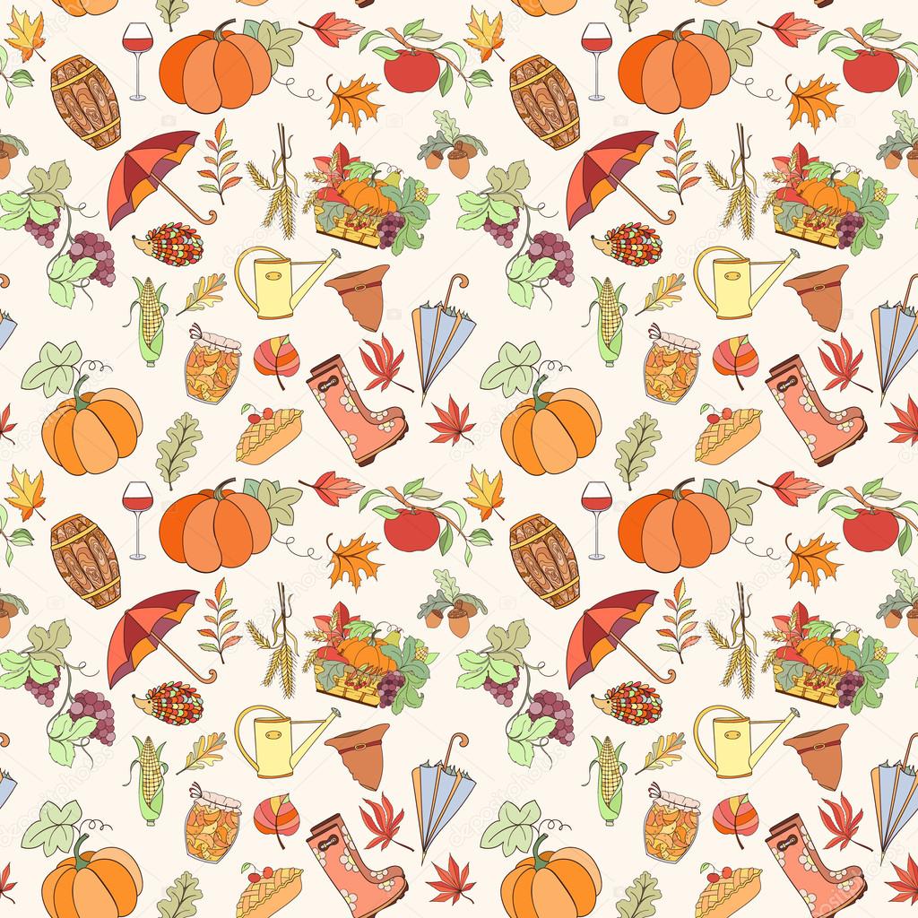 Autumn seamless pattern