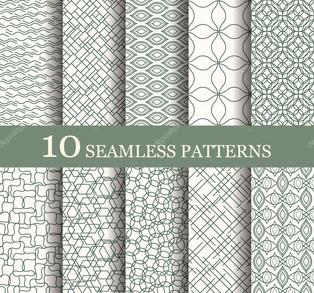 Set of 10 seamless patterns
