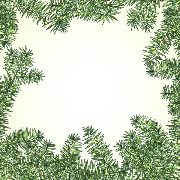 Carte d'invitation sapin de Noël et Nouvel An — Image vectorielle
