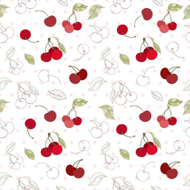 Kiraz ile renkli seamless modeli