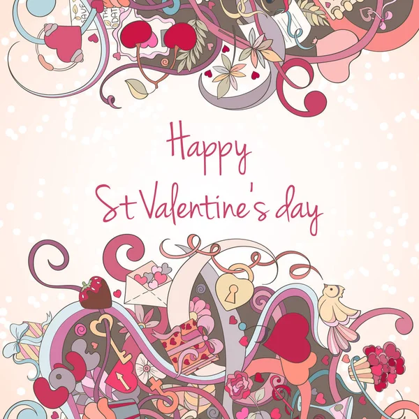 St Valentine dag-kort — Stock vektor