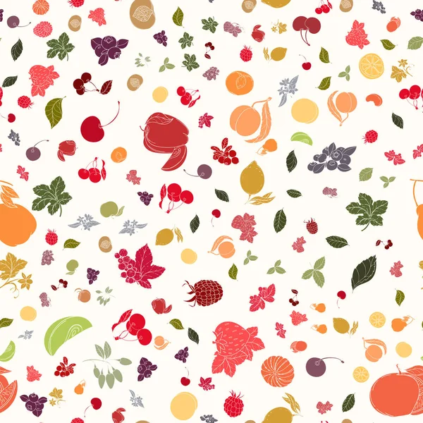 O padrão de frutas sem costura — Vetor de Stock
