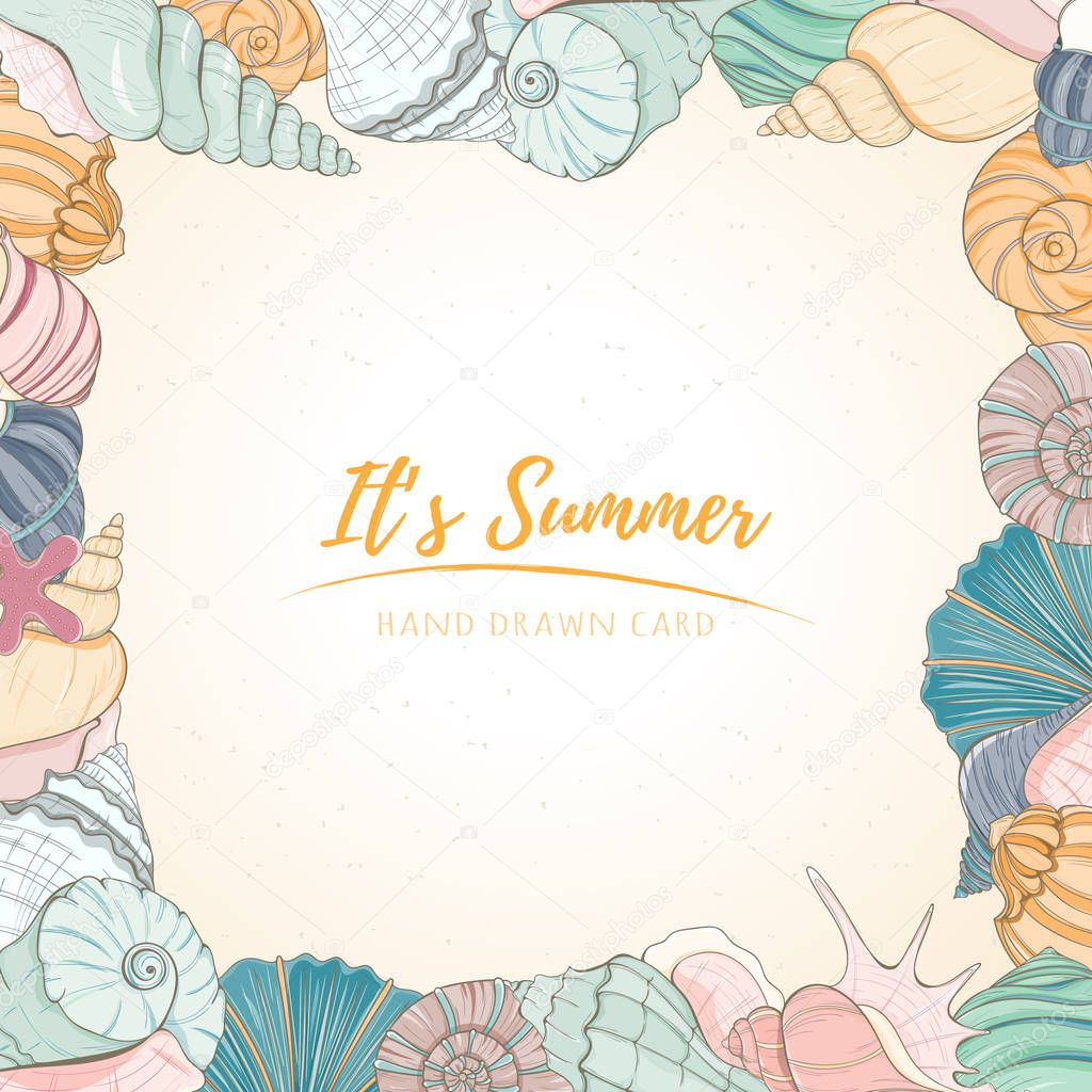 Summer paradise holiday marine card