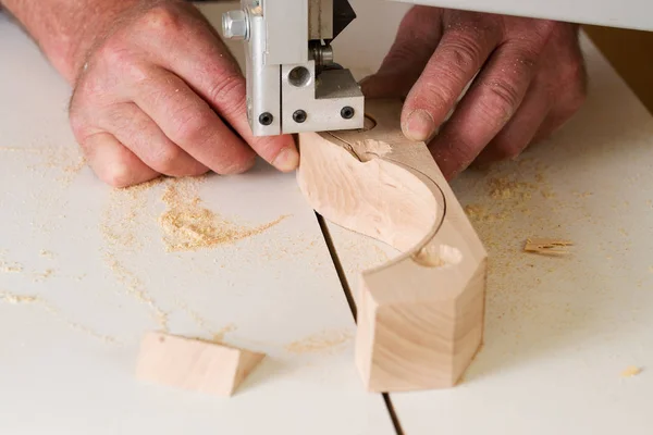 Carpenter tools on wooden table with sawdust. Circular Saw. — Stock Photo, Image