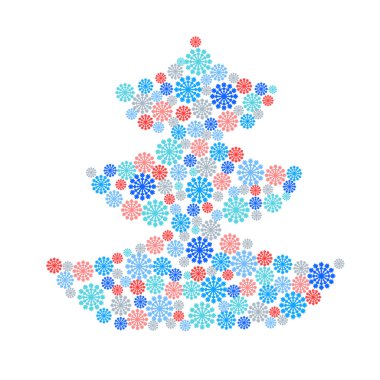 vektör çizim Noel ağacı