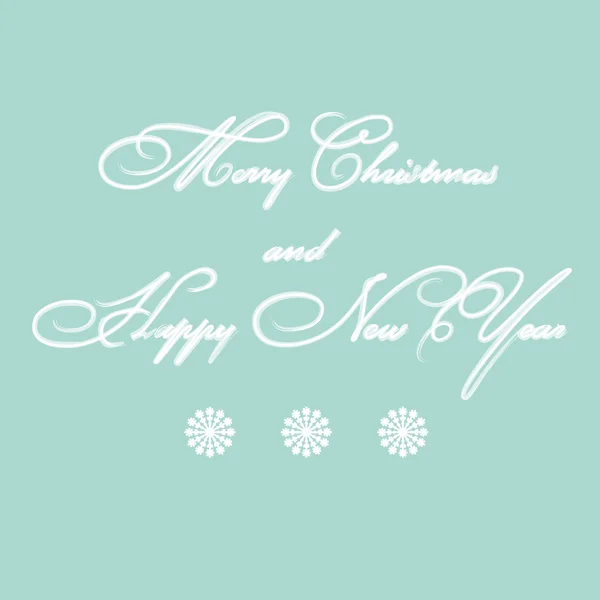 Christmas card - calligraphic letters — Διανυσματικό Αρχείο