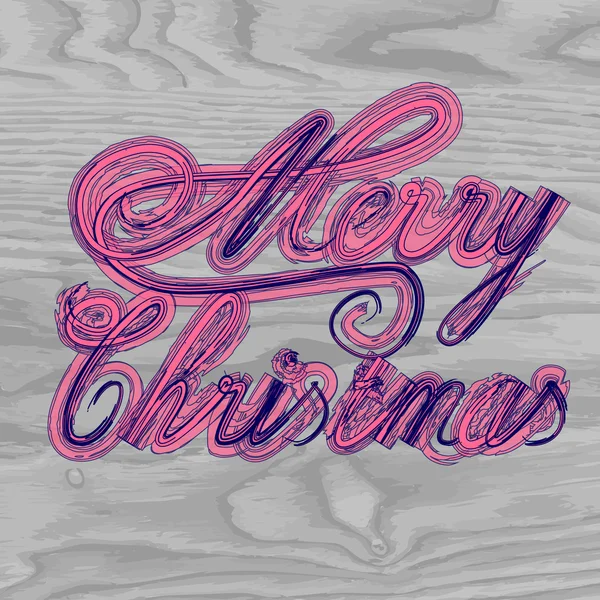 Christmas card - calligraphic letters — Stockový vektor