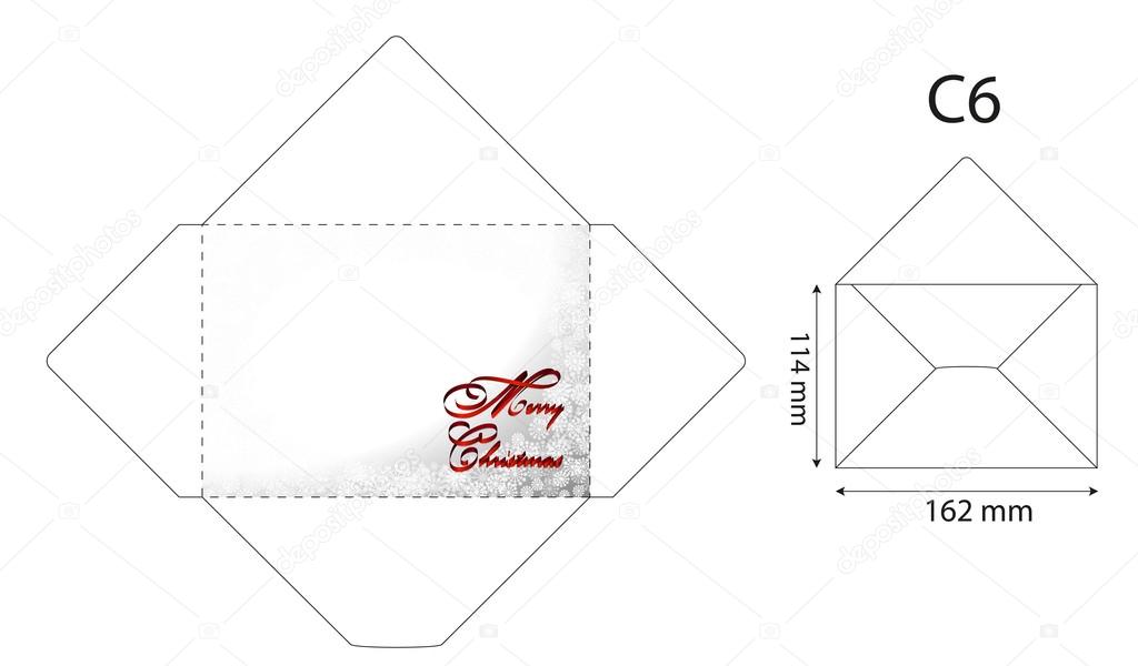 inkomen Whitney Gloed Standard envelope template with snowflakes Stock Vector by ©Tetiana_Ch  #127465120