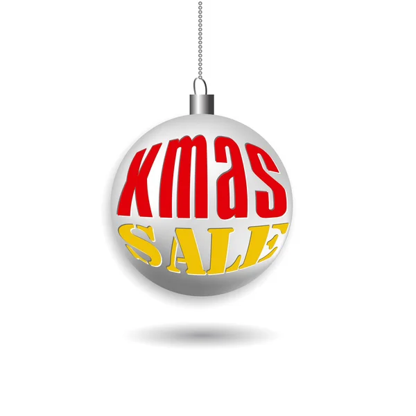 Banner de venta de Navidad. Bola de decoraciones de Navidad . — Vector de stock