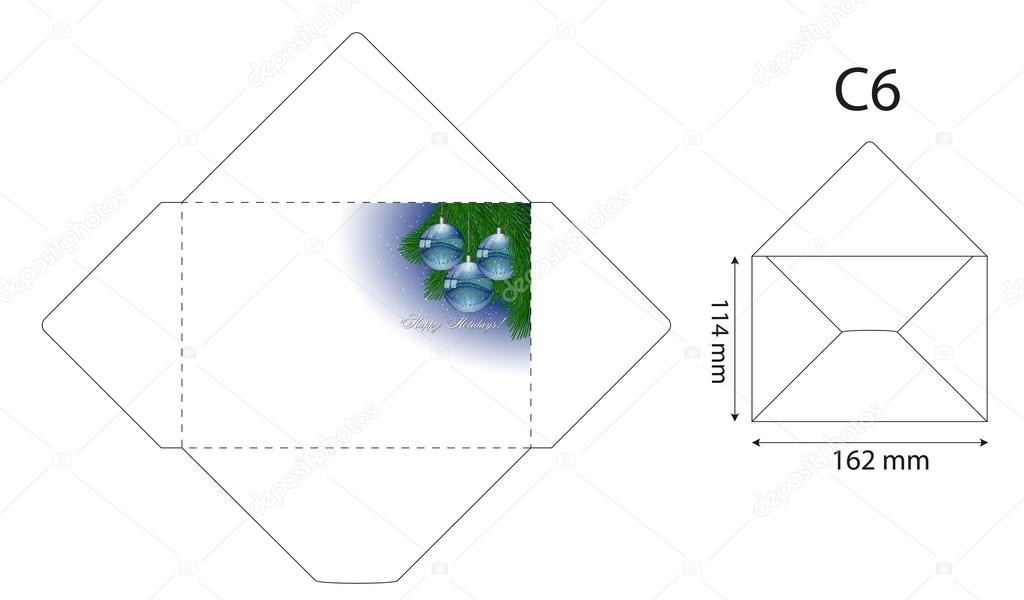 standard envelope template christmas