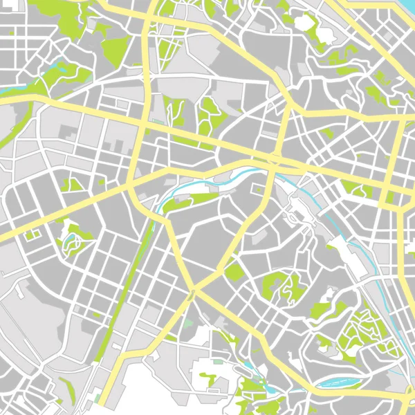 Mapa da cidade de Kiev. Plano da cidade —  Vetores de Stock