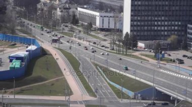 Binanın çatı şehir panoraması