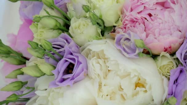 Bright wedding bouquet — Stock Video