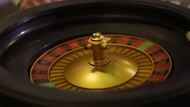 Roulette in the Casino — Stock Video