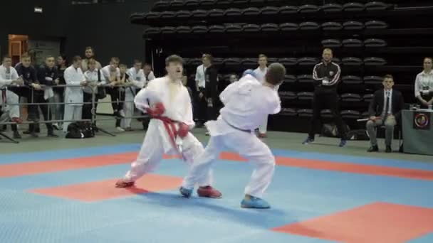 International open karate cup. Minsk, Belarus. — Stock Video