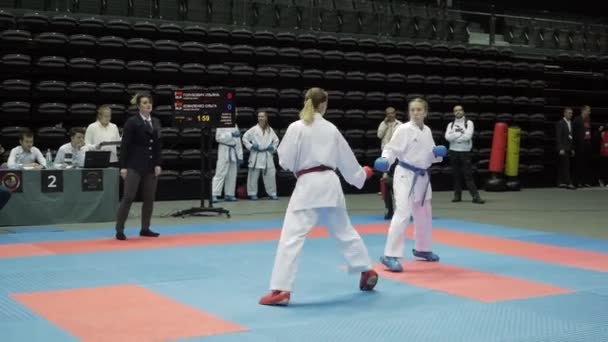 Internationella Open Karate Cup. Minsk, Vitryssland. — Stockvideo
