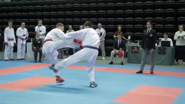 Mezinárodní otevřený karate pohár. Minsk, Bělorusko. — Stock video