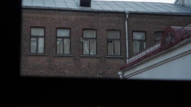 View of an industrial brick building