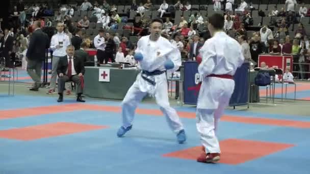 Mezinárodní otevřený karate pohár. Minsk, Bělorusko. — Stock video