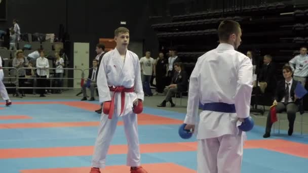 Mezinárodní otevřený karate pohár. Minsk, Bělorusko. — Stock video