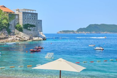Sveti Stefan beach, Budva, Karadağ