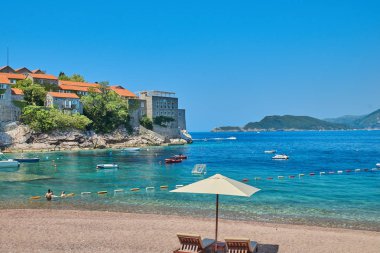 Sveti Stefan beach, Budva, Karadağ