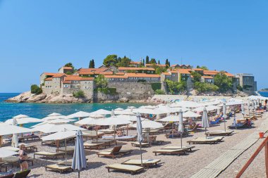 Sveti Stefan beach, Budva, Karadağ