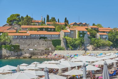 Sveti Stefan beach, Budva, Karadağ