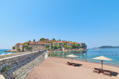 Sveti Stefan beach, Budva, Karadağ