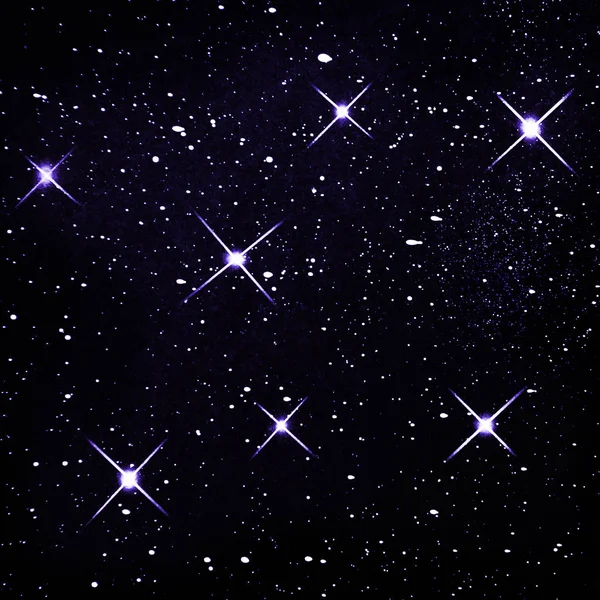 Pattern. Stars in the night sky. Illustration — Stock Photo, Image