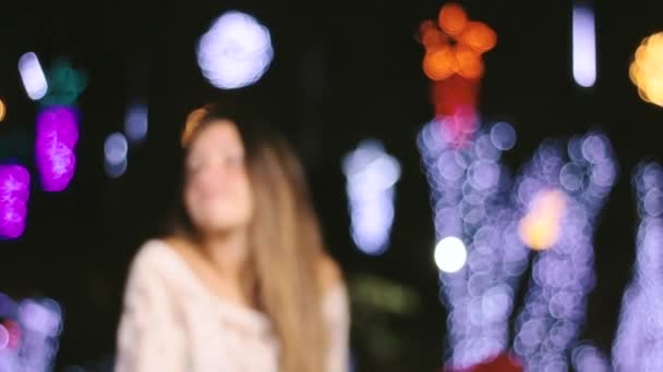 Hermanas celebrando la Navidad — Vídeos de Stock