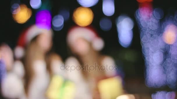 Sorelle che festeggiano il Natale — Video Stock