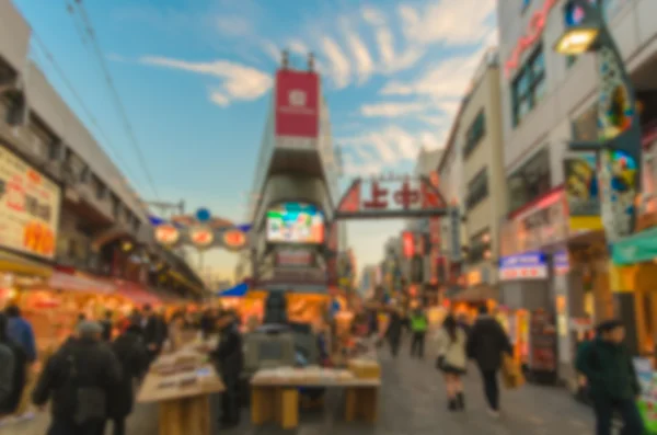 Sfocatura astratta Ameyoko Market a Tokyo Giappone — Foto Stock