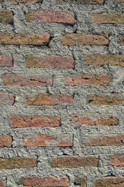 Eski tuğla duvar bir arka planda