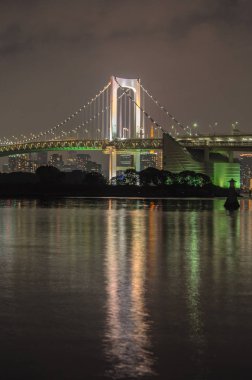 Tokyo, Japonya'nın Tokyo kule ve Gökkuşağı Köprüsü. 