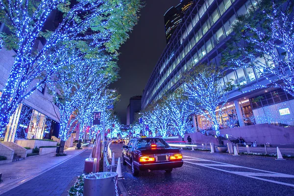 Roppongi hügel keyakizaka weihnachtsbeleuchtung — Stockfoto