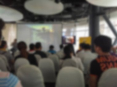 Soyut bulanık. İnsanlar ders seminer odası .