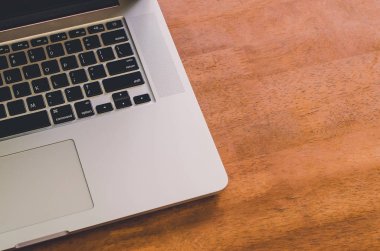 Vintage tarzı sesi. Not Defteri ile tablo ahşap