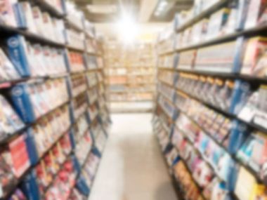 Bir plak Dükkanı Cd Shop arka plan bulanıklık