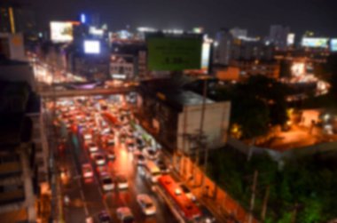 Bangkok şehir bulanık arka plan