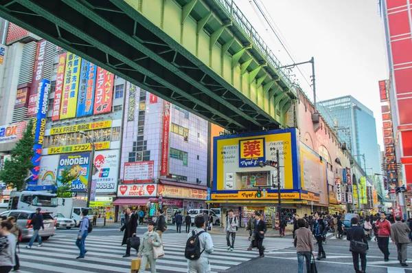 2016 年 11 月 22 日 - 東京都: 東京の秋葉原地区。地区は電子、コンピューター、アニメ、ゲーム、オタクの商品のための主要なショッピング エリアです。. — ストック写真