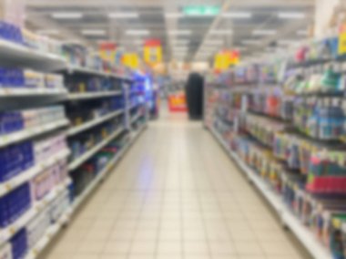 Arka plan bulanıklık. Süpermarket 