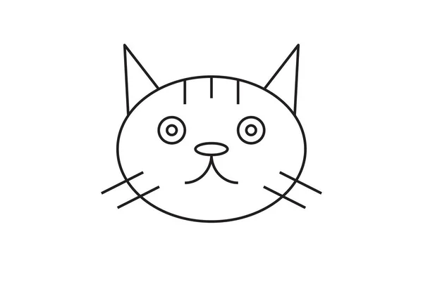 Icône chat isolé sur fond blanc . — Image vectorielle