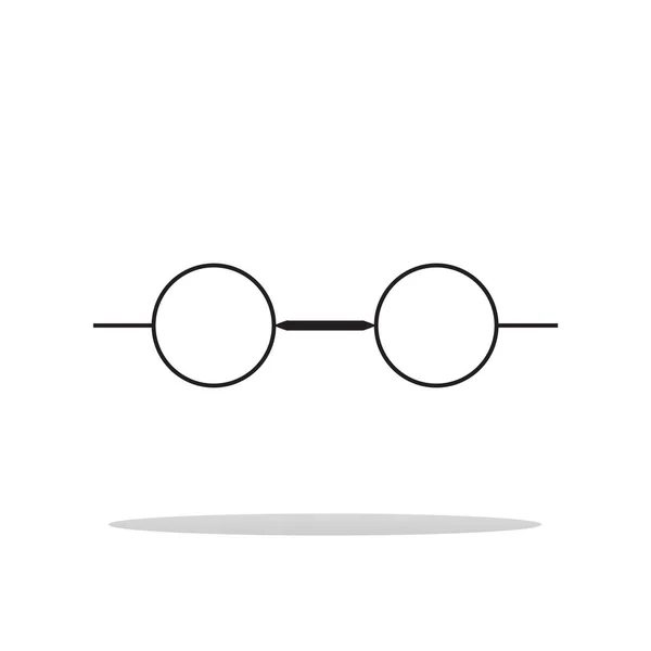Eye glasses minimal style Icon vector Eps10 — Stock Vector