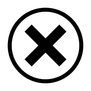 Yanlış işareti en az Stil simge vektör Eps10